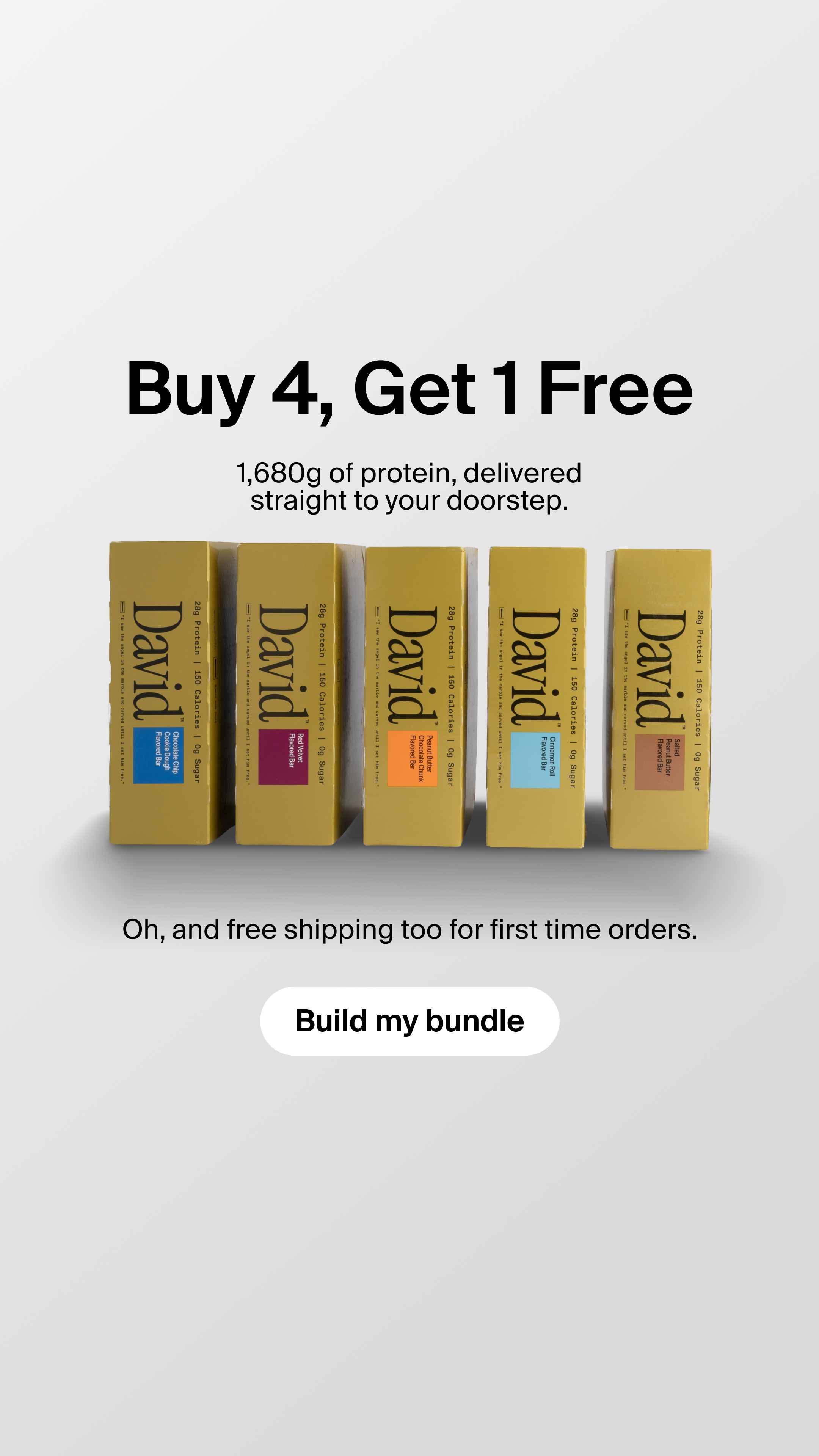 David ad — The protein bar, optimized.
