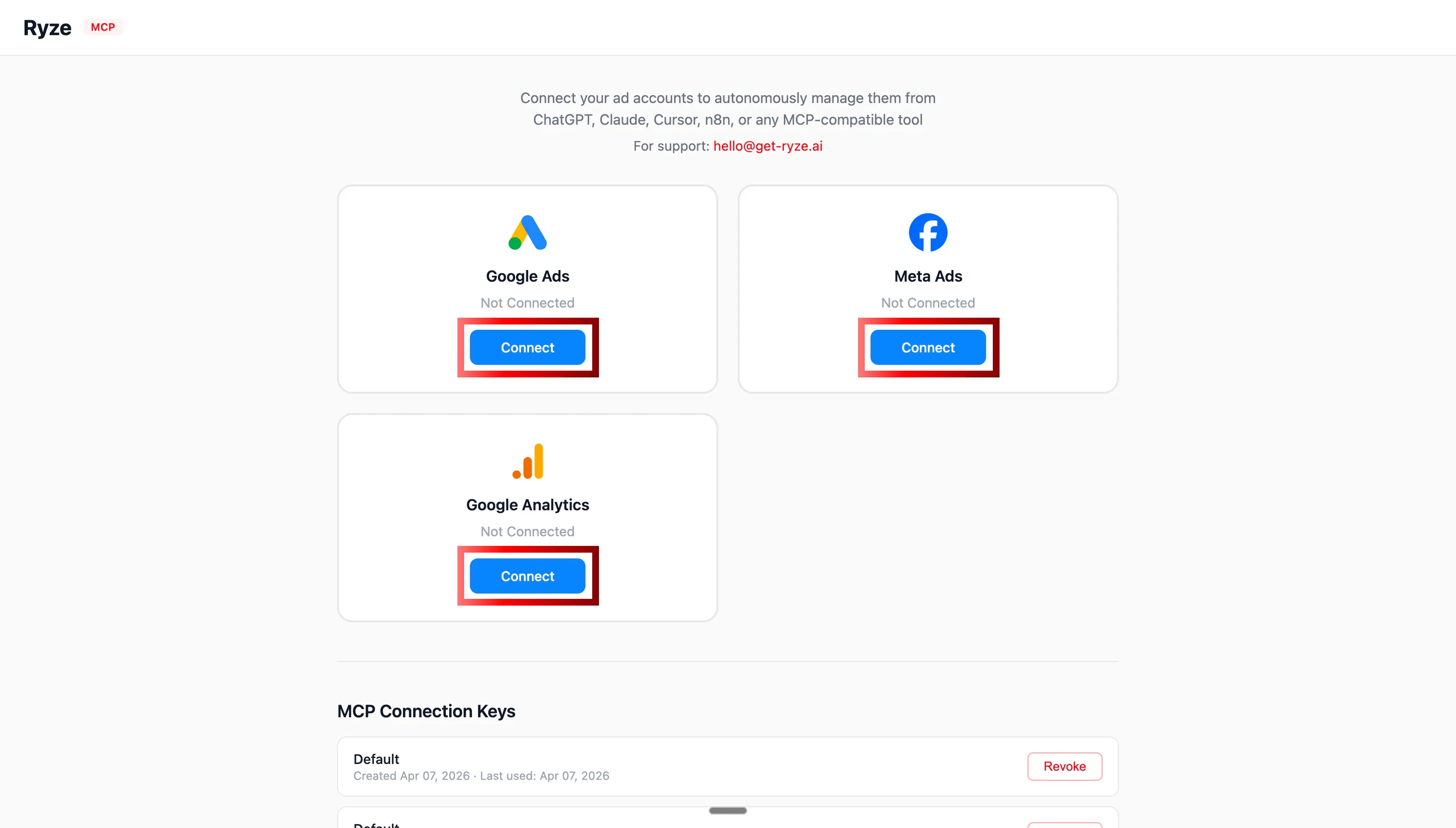 OAuth authentication to connect Google Ads and Meta Ads to Claude