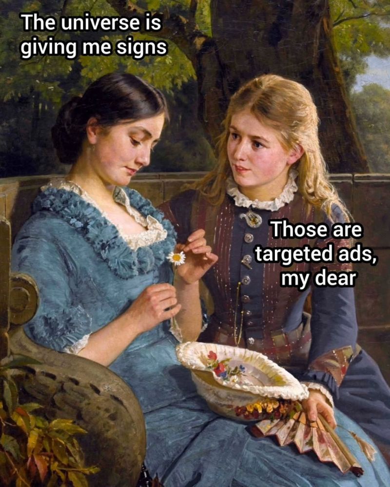 Targeted ads classical painting meme