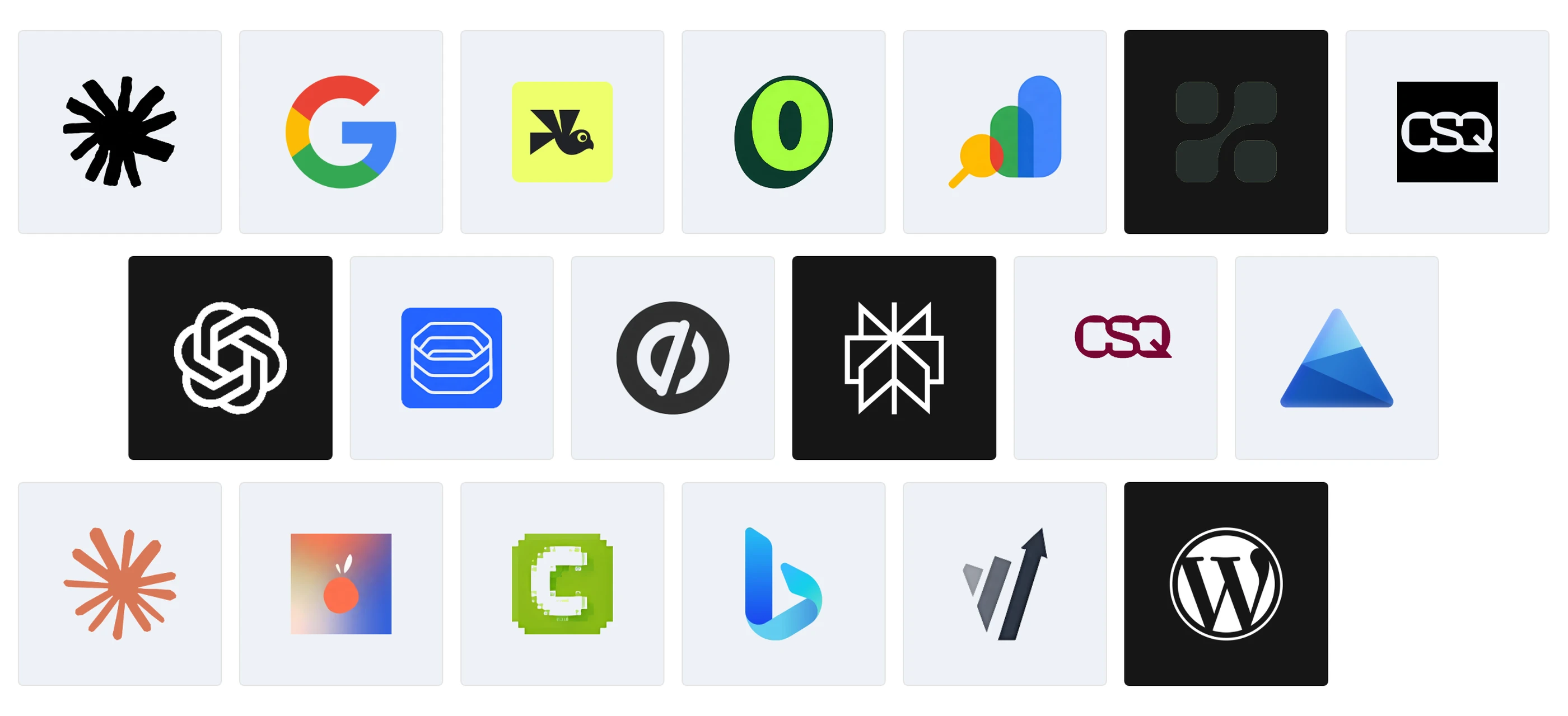Logos of the AI CRO Tools compared in 2026, including Ryze AI, VWO (Wingify), Optimizely, Kameleoon and Contentsquare, next to Google, Search Console and ChatGPT
