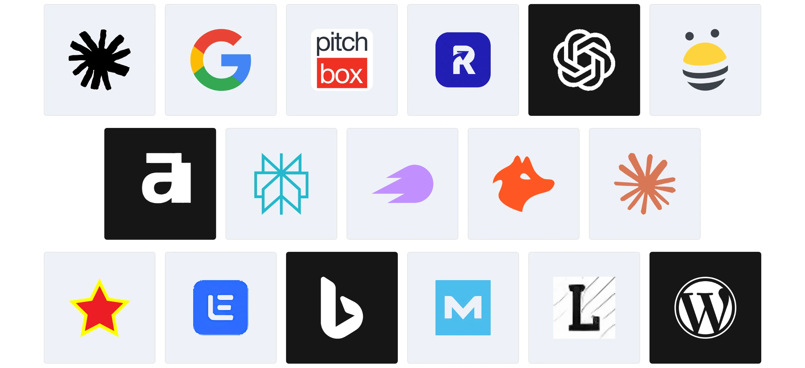 Logos of the AI Backlink Tools compared in 2026, including Ryze AI, Pitchbox, Respona, BuzzStream and Ahrefs, next to Google, ChatGPT and Perplexity