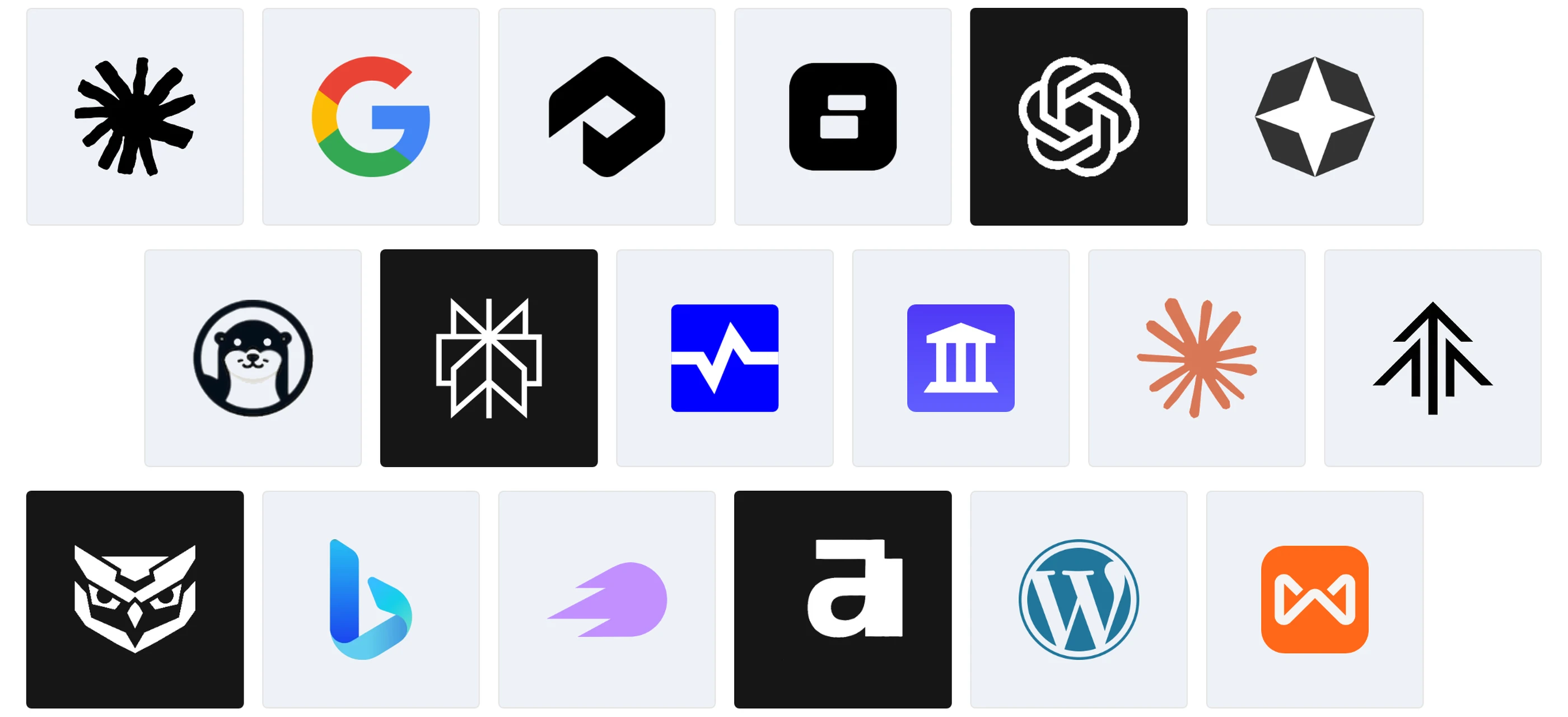 Logos of the Tools to Track ChatGPT and Claude Citations compared in 2026, including Ryze AI, Profound, Peec AI, Scrunch and Otterly.ai, next to Google, ChatGPT and Perplexity